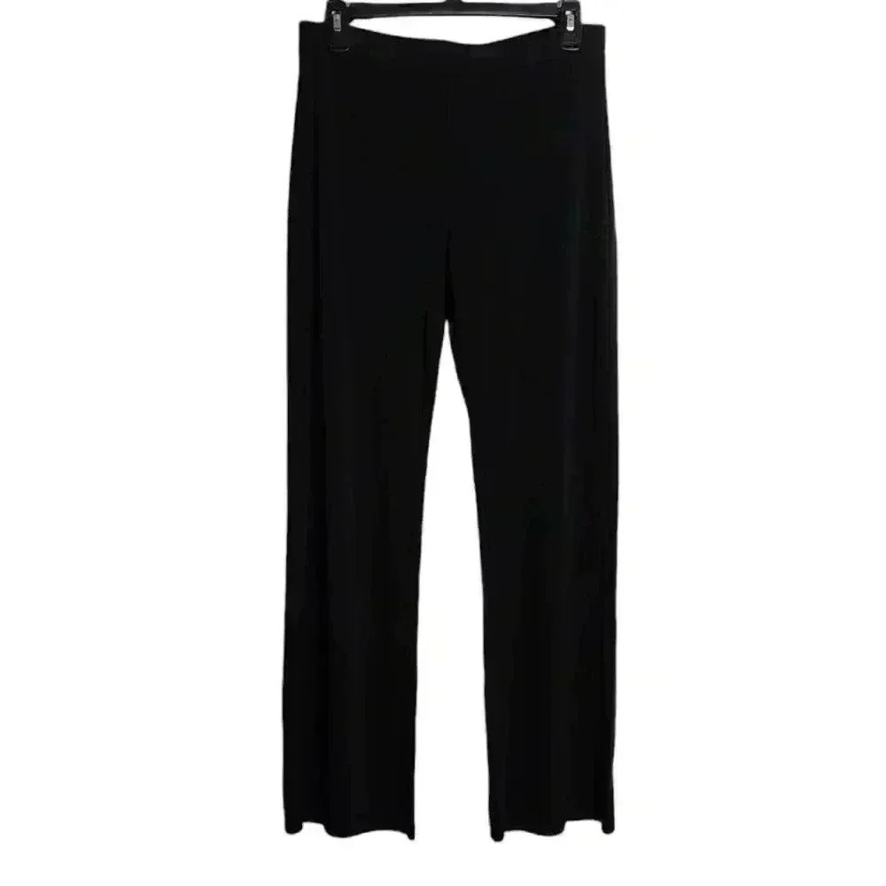DKNY Pull-on Brushed Knit Wide Leg Stretchy Black Pant Size Small